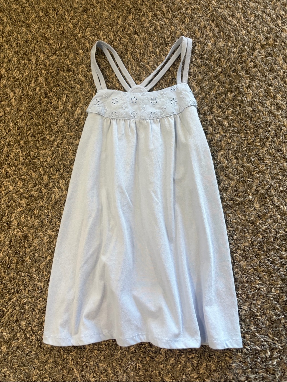 OshKosh B'gosh Light Blue Eyelet Strap Sundress